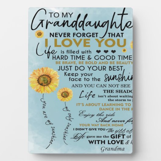 Zu meinem Großtochter-Geschenk, Großkinder zum Geb Fotoplatte (Vorderseite)