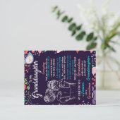 zu meinem Großtochter-Geschenk von Oma, Blume Love Ankündigungspostkarte (Stehend Vorderseite)