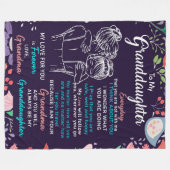 zu meinem Großtochter-Geschenk von Oma, Blume Love Fleecedecke (Vorderseite (Horizontal))