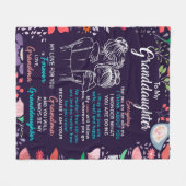 zu meinem Großtochter-Geschenk von Oma, Blume Love Fleecedecke (Vorderseite (Horizontal))