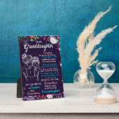 zu meinem Großtochter-Geschenk von Oma, Blume Love Fotoplatte (Seite)