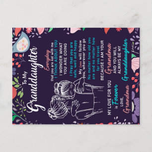 zu meinem Großtochter-Geschenk von Oma, Blume Love Postkarte