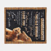 Zu meinem Großtochter Geschenk von Oma, Löwenliebh Fleecedecke (Vorderseite (Horizontal))