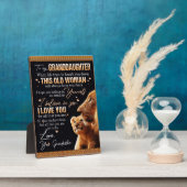 Zu meinem Großtochter Geschenk von Oma, Löwenliebh Fotoplatte (Seite)