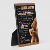 Zu meinem Großtochter Geschenk von Oma, Löwenliebh Fotoplatte (Seite)