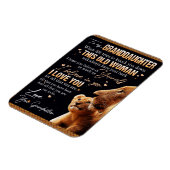 Zu meinem Großtochter Geschenk von Oma, Löwenliebh Magnet (Linke Seite)