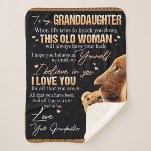 Zu meinem Großtochter Geschenk von Oma, Löwenliebh Sherpadecke