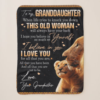 Zu meinem Großtochter Geschenk von Oma, Löwenliebh Sherpadecke