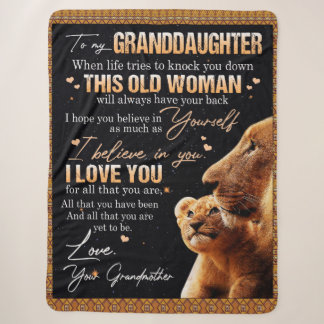 Zu meinem Großtochter Geschenk von Oma, Löwenliebh Sherpadecke