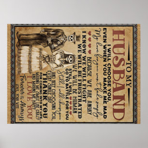 Zu meinem Husband Halloween-Paar-Liebe-Geschenk Poster