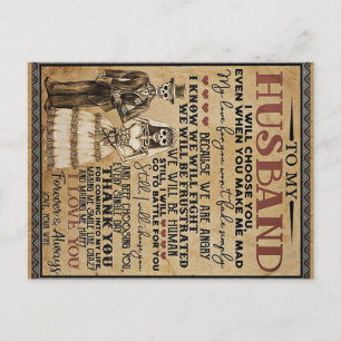 Zu meinem Husband Halloween-Paar-Liebe-Geschenk Postkarte