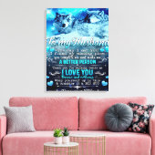Zu meinem Husband Wolf Geschenk, Ehemann Geburtsta Leinwanddruck (Insitu (Wohnzimmer))