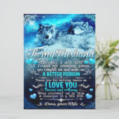 Zu meinem Husband Wolf Geschenk, Ehemann Geburtsta Menükarte (Stehend Vorderseite)