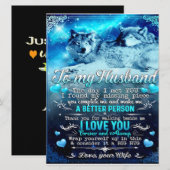 Zu meinem Husband Wolf Geschenk, Ehemann Geburtsta Menükarte (Vorne/Hinten)