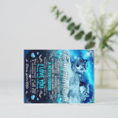 Zu meinem Husband Wolf Geschenk, Ehemann Geburtsta Postkarte (Stehend Vorderseite)