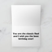 ZU MEINEM "KLASSISCHEN VATER" AUF IHREM GEBURTSTAG KARTE (Innenseite)