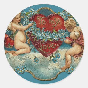 Zu meinem Liebe-Aufkleber Runder Aufkleber