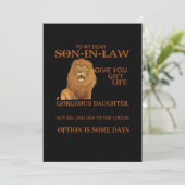 Zu meinem lieben Schwiegersohn geben Sie Ihnen ein Einladung (Stehend Vorderseite)