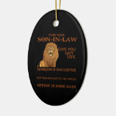 Zu meinem lieben Schwiegersohn gebt dir eine wunde Keramik Ornament (Links)