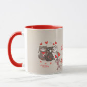 Zu meinem Liebling von Valentine Meow Tasse (Links)