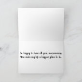 ZU MEINEM "LIEBLINGSCOUSIN" AM GEBURTSTAG FEIERTAGSKARTE (Innenseite)