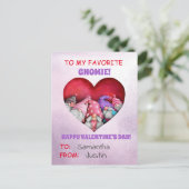 Zu meinem Lieblingstag Gnomie Valentine Postkarte (Stehend Vorderseite)