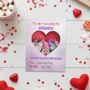 Zu meinem Lieblingstag Gnomie Valentine Postkarte