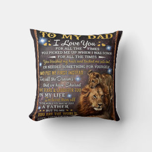 Zu meinem Lion Vater Geschenk, Vater Geburtstagsge Kissen