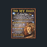 Zu meinem Lion Vater Geschenk, Vater Geburtstagsge Leinwanddruck<br><div class="desc">Zu meinem Lion Vater Geschenk,  Vater Geburtstagsgeschenk Idee</div>
