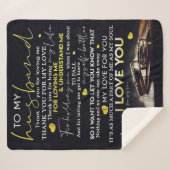 Zu meinem Mann | Bestes Geschenk für Ehemann Sherpadecke (Vorderseite (Horizontal))