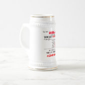 Zu meinem Mann Bierglas (Vorderseite Links)