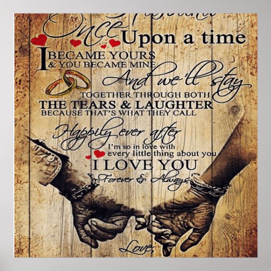 Zu meinem Mann | Brief für Ehemann | Familiendekor Poster (Vorne)