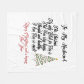 Zu meinem Mann frohe Weihnachten Fleecedecke (Vorderseite (Horizontal))