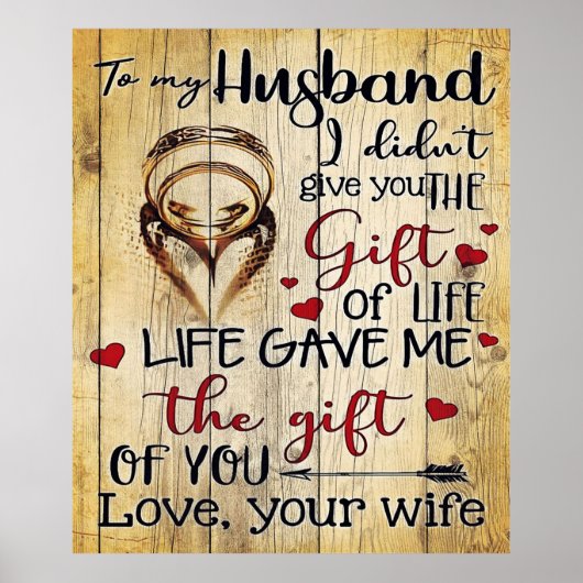 Zu meinem Mann | Funny Quotes vorhanden Poster (Vorne)