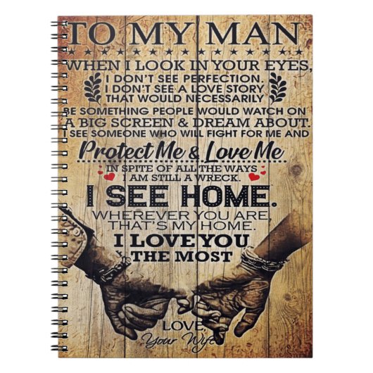 Zu meinem Mann Geschenk | Sonderbrief an den Ehema Notizblock (Vorderseite)