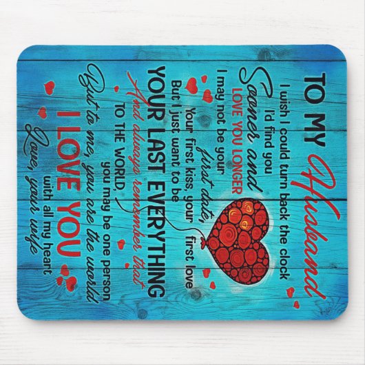 Zu meinem Mann | Hausdekorationsgeschenk Mousepad (Vorne)