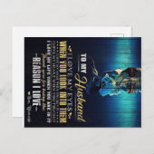 Zu meinem Mann | Lieben für den Vater | Ankündigungspostkarte (Vorne/Hinten)