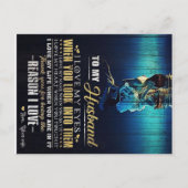 Zu meinem Mann | Lieben für den Vater | Ankündigungspostkarte (Vorderseite)