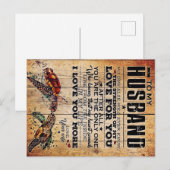 Zu meinem Mann | Lieben für Ehemänner Ankündigungspostkarte (Vorne/Hinten)