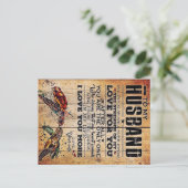 Zu meinem Mann | Lieben für Ehemänner Ankündigungspostkarte (Stehend Vorderseite)