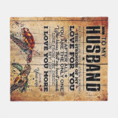 Zu meinem Mann | Lieben für Ehemänner Fleecedecke (Vorderseite (Horizontal))