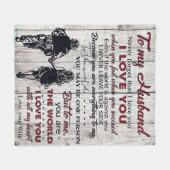 Zu meinem Mann | Liebliches Geschenk für Ehemänner Fleecedecke (Vorderseite (Horizontal))