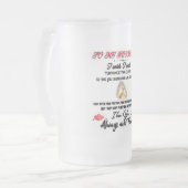 Zu meinem Mann Mattglas Bierglas (Vorderseite Links)