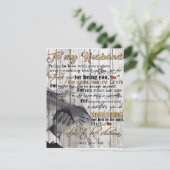 Zu meinem Mann |Mein Ehemann-Brief | Niedlich vorh Einladung (Stehend Vorderseite)