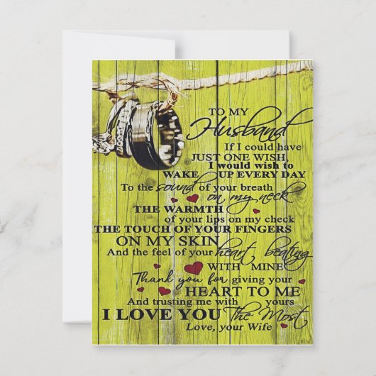 Zu meinem Mann |Mein Ehemann-Brief | Niedlich vorh Einladung (Rückseite)