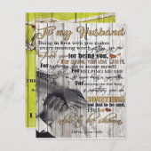 Zu meinem Mann |Mein Ehemann-Brief | Niedlich vorh Einladung (Vorne/Hinten)