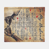 Zu meinem Mann | Perfektes Geschenk für Ehemann Fleecedecke (Vorderseite (Horizontal))