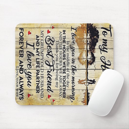 Zu meinem Mann | Perfektes Geschenk für Ehemann Mousepad (Mit Mouse)