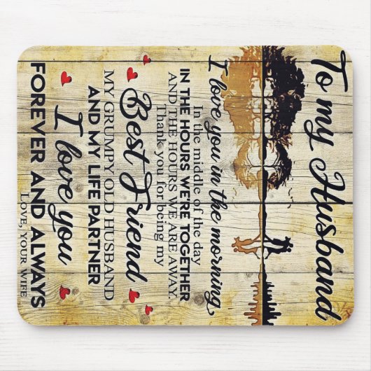 Zu meinem Mann | Perfektes Geschenk für Ehemann Mousepad (Vorne)