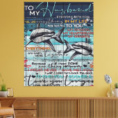 Zu meinem Mann | Trendy Gift für Ihr Ehemann Leinwanddruck (Insitu (Wohnzimmer))